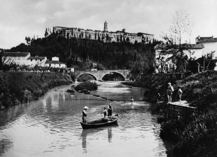 toscane, florence, panorama avec la certosa di galluzzo en arrière-plan, 1910 1920