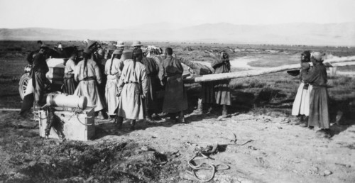 mongolie du nord, raid pekin-paris, l'itala coulé dans le fando entre urga et kiakhta, 1907