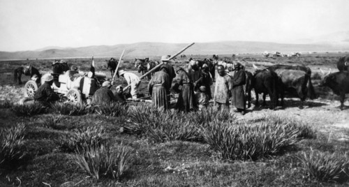 mongolie du nord, raid pekin-paris, l'itala coulé dans le fando entre urga et kiakhta, 1907
