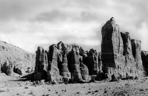 asie, inde, les hautes roches du désert de yantang, 1940
