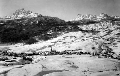 italie, veneto, vue de cortina d'ampezzo, 1910 1920