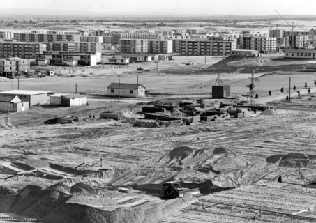 moyen-orient, israël, vue d'ashdod, 1963