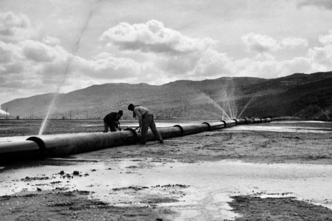 moyen-orient, israël, travaux de canalisation, 1963