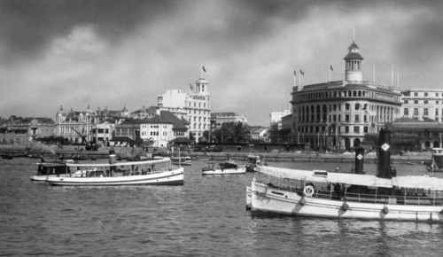malaisie, singapour vue du port, 1920 1930