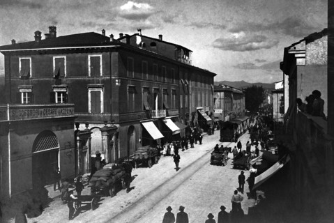 italie, toscane, lucca, vue du borgo giannotti, 1900
