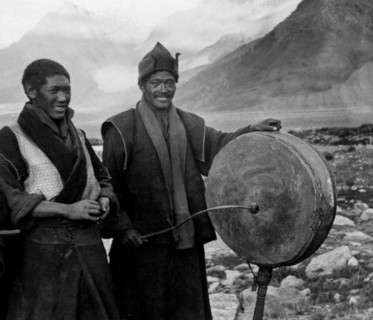 asie, chine, tibet, tambour sonore rituel des lamas, 1920 1930