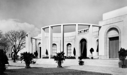 italie, venise, vue extérieure du pavillon de venise, 18e exposition artistique de venise, 1932
