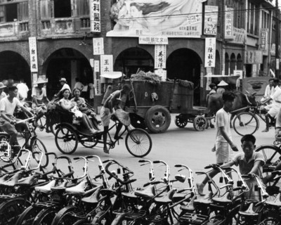 taipei, une rue animée, 1955