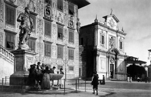 italie, toscane, pise, vue de la piazza dei cavalieri, 1910