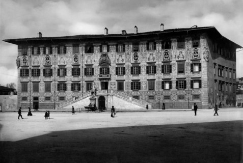 italie, toscane, pise, façade du palazzo dei cavalieri, 1900 1910