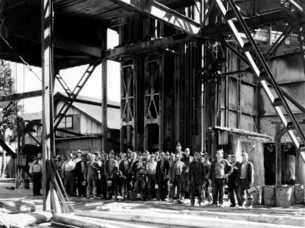 amérique, californie, mineurs quittant la mine north star, 1930
