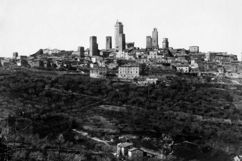 europe, italie, toscane, san gimignano, vue de la ville, 1900 1910
