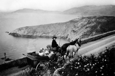 europe, france, corse, vue de la côte, 1920