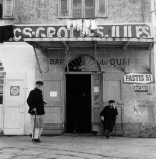 europe, france, corse, corse, bonifacio, vue de la mer, 1957