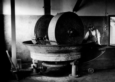 europa, italie, toscane, moulin à huile à castelnuovo berardenga, 1930