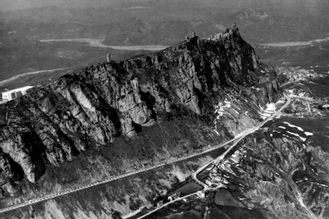 europe, république de saint-marin, vue aérienne, 1958