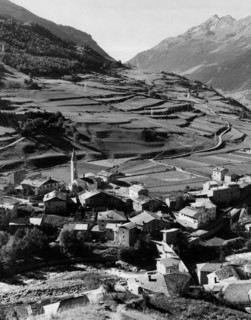 europe, italie, lombardie, bac à voitures sur la rivière adda, 1930