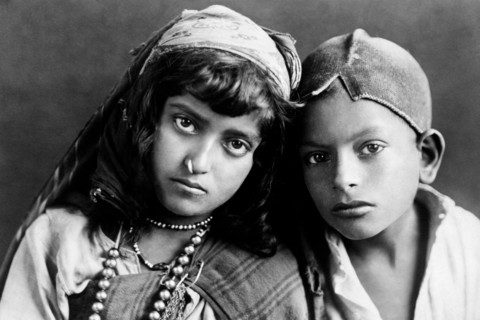 afrique, libye, portrait d'enfants libanais, 1920