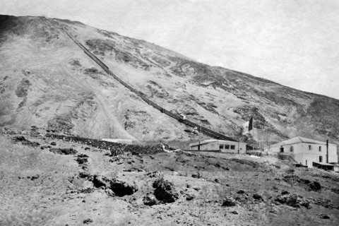 italie, campanie, naples, le funiculaire du vesuvius, 1920 1930