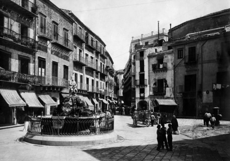 italie, sicile, palerme, piazza rivoluzione, 1910 1920