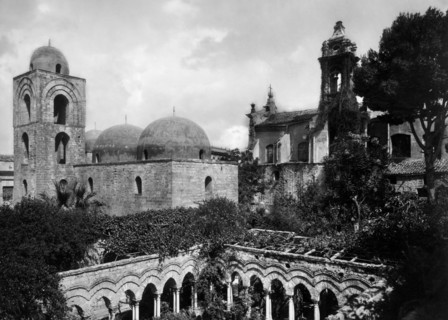 italie, sicile, palerme, le cloître de l'église de san giovanni degli eremiti, 1910 1920