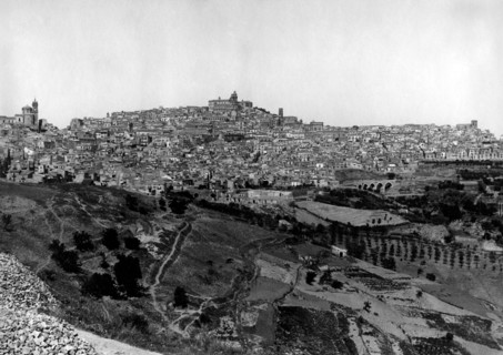 europe, italie, sicile, caltagirone, vue de la ville, 1920 1930