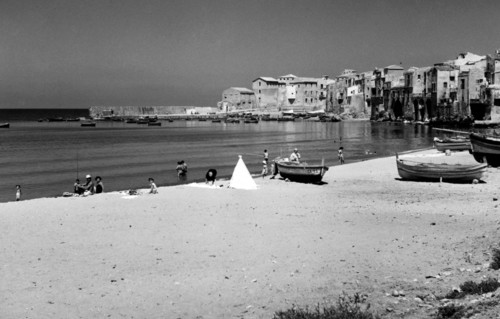 italie, sicile, cefalù, vue, 1930 1940