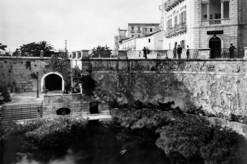 italie, sicile, syracuse, la fontaine d'aretusa, 1900 1910