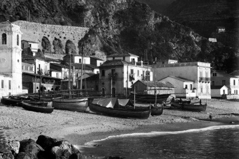 europe, italie, calabre, scilla, vue de la côte, 1930 1940