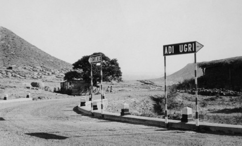 afrique, eritrea, panneau indicateur, 1930 1940