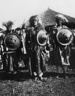 afrique, eritrea, guerriers au festival de mascal, 1900 1910