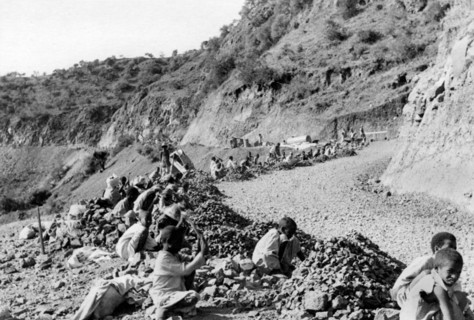 afrique, éthiopie, construction de routes, tract d'adigrat alequà, 1930 1940