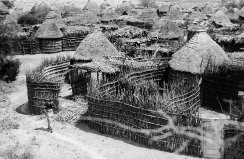 afrique, éthiopie, un village des hautes terres, 1920 1930