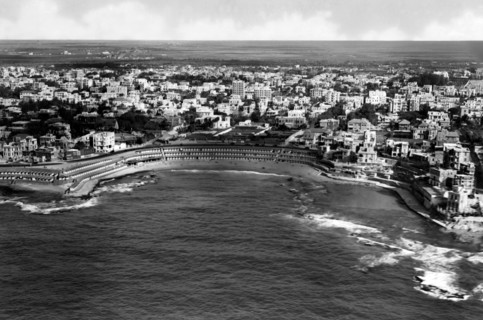 afrique, égypte, alexandrie, vue aérienne de stanley bay, 1930
