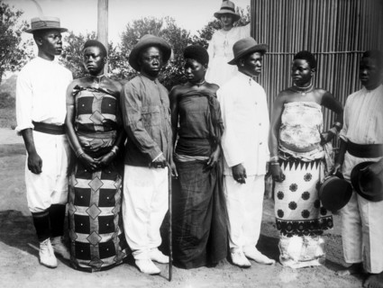 afrique, congo belge, couples congolais, 1910