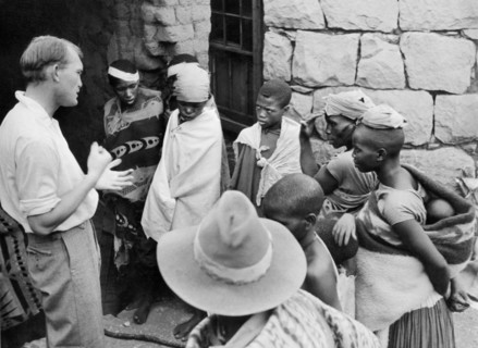 afrique, afrique du sud, lesotho, basutoland, missionnaire au travail, 1920 1930