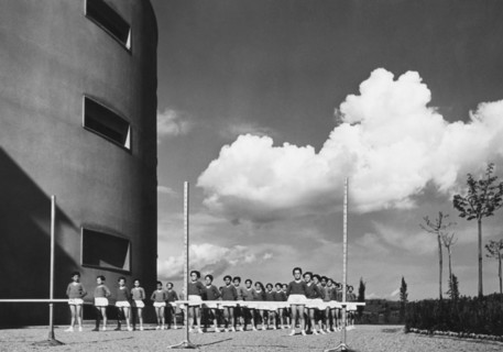 europe, italie, turin, colonie permanente 3 janvier, heure de gymnastique en plein air, 1930