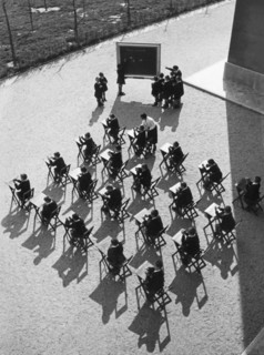 europe, italie, turin, colonie permanente 3 janvier, leçon en plein air, 1930