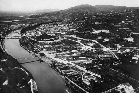 europe, italie, turin, panorama, 1910