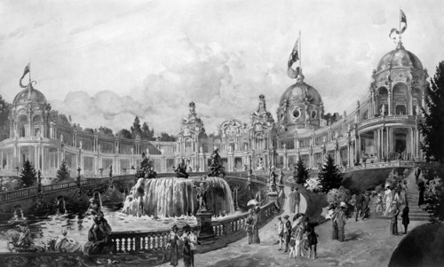 europe, italie, turin, structure d'exposition, 1911