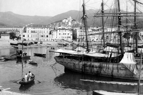 italie, sanremo, le port de la ville, 1910 1920