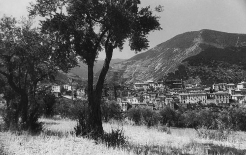 europe, italie, abruzzes, pettorano sul gizio, panorama, 1920 1930