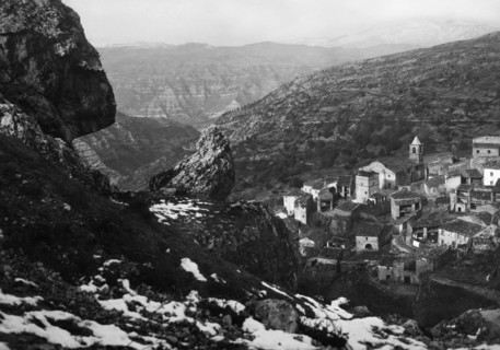 europe, italie, abruzzes, pietracamela, panorama, 1930 1940