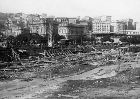 torrent bisagno, genoa, liguria, italie 1930