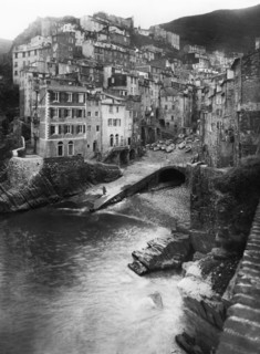 panorama, riomaggiore, ligurie, italie, 1950