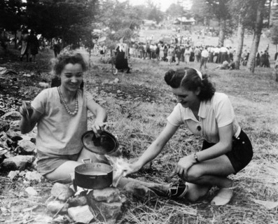 personnes, fête annuelle, macchia antonini, toscane, italie, 1953