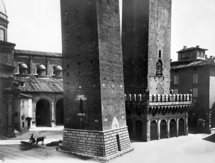 tours garisenda et asinelli, bologne, émilie romagne, italie, 1910-20