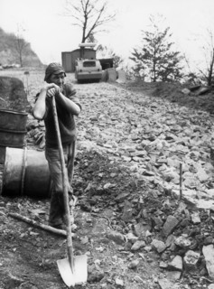 ouvrier, pratomagno, toscane, italie, 1965