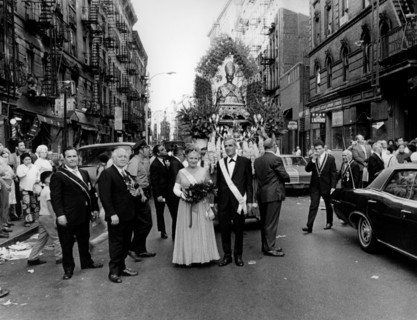 new york, fête de san gennaro dans le quartier italien, 1970