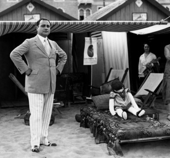 italie, venise, beniamino gigli au lido, 1926